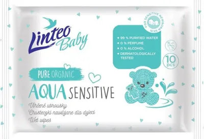 Produktbild von Baby-Feuchttücher Linteo Baby AQUA SENSITIVE 10 Stück