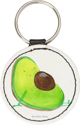 Produktbild von Mr. & Mrs. Panda Schlüsselanhänger Avocado Schwangerschaft - Weiß - Geschenk, Anhänger, schlüssel, Taschenbaumler, Liebe, Schwanger, Gesund, Geburt, klein, Baby