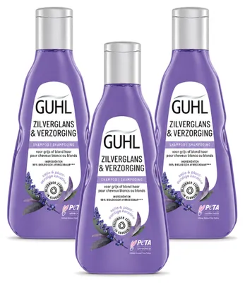 Productafbeelding van 3 x Guhl Zilverglans & Verzorgingsshampoo - 250 ml - Voordeelverpakking - 3 stuks
