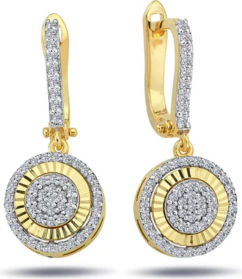Produktbild von Diamanten Brillant Schliff Ohrringe Ohrhänger 14 Karat 585er Gelbgold