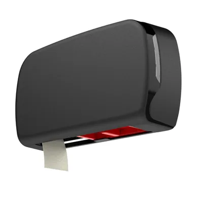 Produktbild von HyPaFol Maxi Jumbo Toilettenpapierspender, für 2 Rollen, schwarz matt, für Rollen bis Ø 19 cm