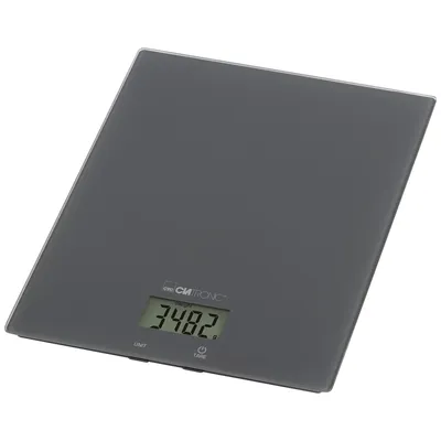 Produktbild von Clatronic® Küchenwaage digital | 1g Schritte | bis zu 5kg | Zuwiegefunktion | gr, lb:oz, ml + Cup Einheit | digitale Küchenwaage | KW 3820 grau