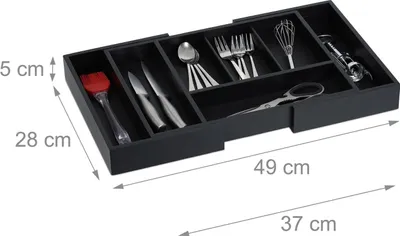 Image de Range-couverts réglable en bambou pour tiroirs