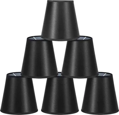 Image de Abat-jours en tissu noir de 140 cm de haut pour lampes de table