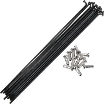 Produktbild von Fahrradspeichen 14G 160mm Länge Fahrradrad Speichen 304 Edelstahl Schwarz 1 Satz
