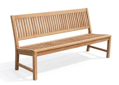 Produktbild von Stabile Gartenbank KINGSBURY - Premium Teak ohne Armlehnen 180 cm