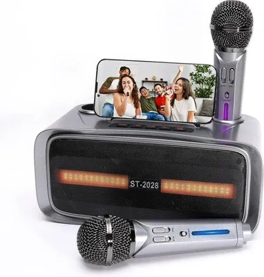 Obrázek produktu pro Karaoke sada pro dospělé – sada pro začátečníky se 2 bezdrátovými mikrofony