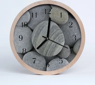 Produktbild von Holzuhr 20fi cm wanduhr - Steine