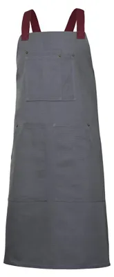 Immagine prodotto di Velilla 404211B grembiule con pettorina e tasche, da donna e da uomo, grigio - taglia UX