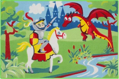 Produktbild von Teppich Kinderteppich Spielteppich Kinder RITTER 80x120cm