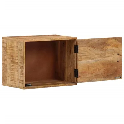 Immagine prodotto di Comodino a Parete 40x30x25 cm in Legno Massello di Mango