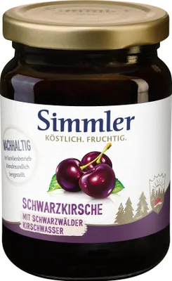 Produktbild von Simmler Schwarzkirsche mit Kirschw. 225g