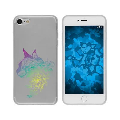 Produktbild von PhoneNatic Case kompatibel mit Apple iPhone 6s / 6 Silikon-Hülle Floral Katze M2-4