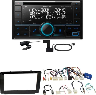 Produktbild von Kenwood DPX-7300DAB Bluetooth DAB CD USB Einbauset für Toyota Hilux 2016-2019