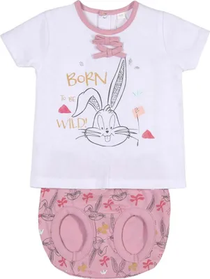 Produktbild von Bugs Bunny 2-teiliges Sommer-Baby-Mädchen-Outfit, 3 Monate