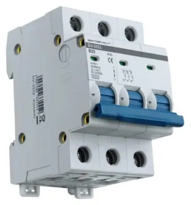 Image de Disjoncteur de protection de ligne 3P B25A 6kA Interrupteur LS MCB Doktovolt