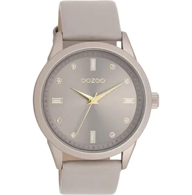 Produktbild von Oozoo Armbanduhr taupe braun Leder Timepieces Damen Analog-Quarzuhr UOC11287