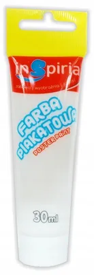 Produktbild von Inspiria Plakatfarbe in Tube, 30 ml, Weiß, Ergiebig