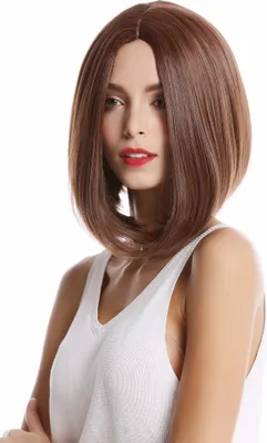 Produktbild von WIG ME UP Perücke schulterlang Longbob Mittelscheitel Braun YZF-4367-4/6/30