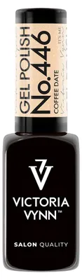 Image de Victoria Vynn | Vernis gel couleur 446 Coffee Date - 8 ml - Nuance beige crémeuse - Particules dorées - Vernis hybride