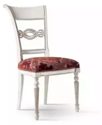 Image de Chaise sans accoudoirs, chaise de salle à manger, bois, tissu, design pour salle à manger