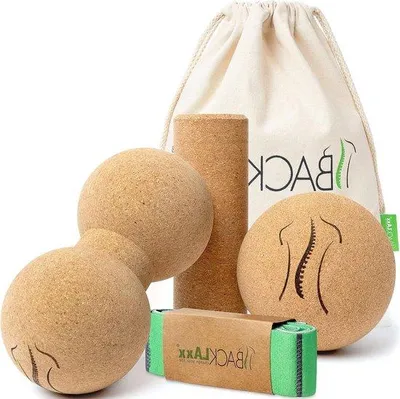Produktbild von Famanu Foamroller Set - Faszienmassage für Yoga und Pilates - Kompakt und nachhaltig