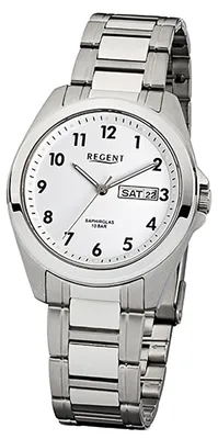 Obrázok produktu pre Hodinky Regent pre pánov, strieborná farba, elegantný dizajn, quartzový mechanizmus, analógový displej, model D3URF524