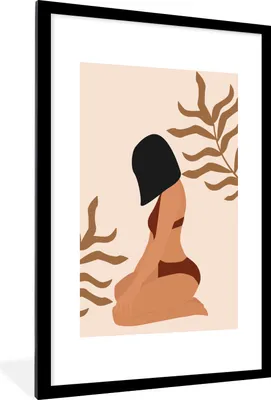 Produktbild von MuchoWow® Gerahmtes Poster Sommer - Frau - Bikini 60x90 cm - Poster mit Schwarzem Bilderrahmen Wandposter Rahmen Foto Bilder - Dekoration - Wandposter Wohnzimmer - Hochwertig