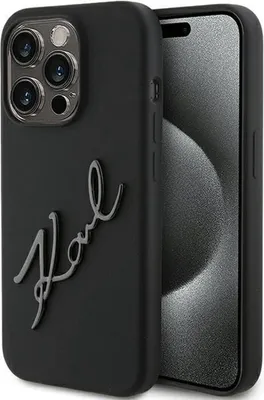 Immagine prodotto di Karl Lagerfeld Klhcp15Xsksbmck Iphone 15 Pro Max 6.7 Czarny/Nero Custodia rigida in silicone Karl Script