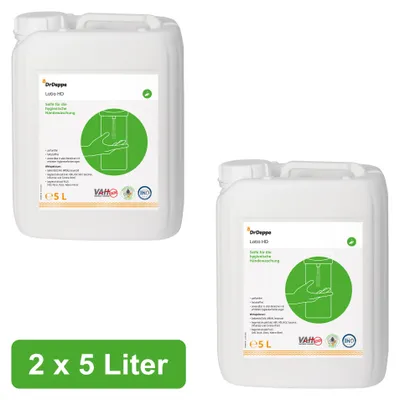 Produktbild von DrDeppe - Lotio HD - alkoholhaltiges Desinfektionsmittel zur hygienischen Händewaschung - 2 x 5 L
