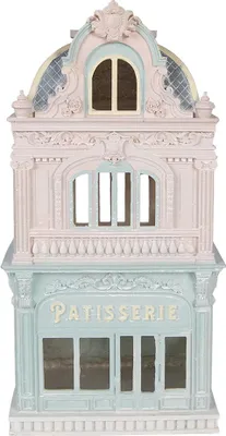 Immagine prodotto di Clayre & Eef Figura decorativa Casa 19x15x38 cm Plastica blu