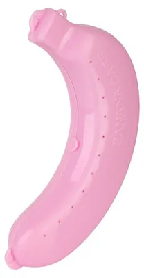 Bananenbox aus Kunststoff, 3 Farben, Aufbewahrungsbox, rosa