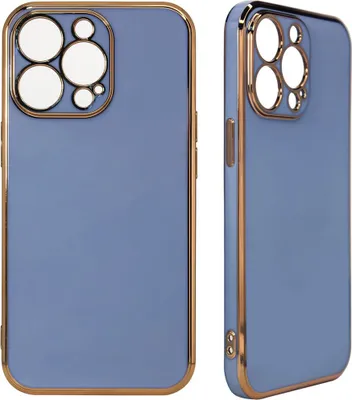 Zdjęcie produktu dla Lighting Color Case Etui Do Samsung Galaxy A73 5G Żelowy Pokrowiec Ze Złotą Ramką Niebieski