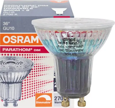 Produktbild von Osram P PAR 16 80 36° 8.3W/2700K GU10 LED-Reflektor, Sockel GU10 / GZ10, 8,3 Watt, Warmweiß, 2700 K,