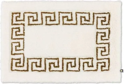 Produktbild von Rhomtuft Badteppich Mäander   eckig   80 x 160 cm  Farbe  natur-jasmin/goldlur