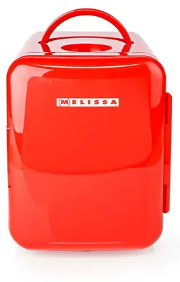 Mini-Kühlschrank 4 l, Heiz- und Kühlfunktion, 220 V/12 V, rot