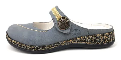Produktbild von Rieker Damen 46391 Clogs, Blau Jeans 14, 41 EU