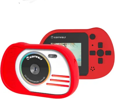 Obrázok produktu pre KIDYWOLF KIDYCAM, Detský digitálny fotoaparát, 3 rok / roky, Červená, Biela