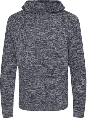 Produktbild von Ecologie EA080 | Damen Iguazu Knitted Hoody / 70 % Regenerierte Baumwolle - Farbe: Heather Grey/Charcoal - Größe: XS