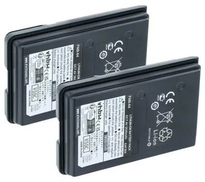 Produktbild von vhbw 2x Akku Ersatz für Yaesu Vertex FNB-V57H, FNB-V67Li, FNB-88, FNB-94, FNB-V57, FNB-V126Li für Funkgerät, Walkie Talkie (2600 mAh, 7,4 V, Li-Ion)