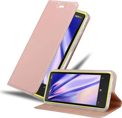Produktbild von Cadorabo Handyhülle für Nokia Lumia 920 Schutz Hülle in Rosa Cover Etui Book Case Booklet