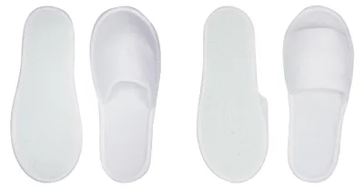 Produktbild von Hausschuhe - Frotteeschuhe - Weiß - Einheitsgröße - Hotelschuhe