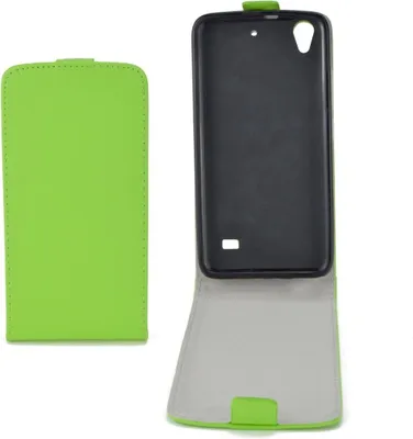 Produktbild von Flip Schutz Hülle für Huawei Ascend G620s Grün Kunstleder Slim Flex