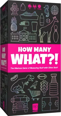Produktbild von USAopoly How Many What?! – Hilarious Party Game of Ridiculous Comparisons – Family Game Night Favorite – for 3–8 Players – Ages 10+ – Includes 150 Car