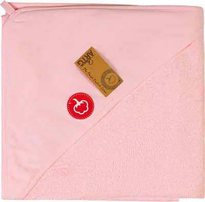 Produktbild von A&R 732.50 | PRINT-Me® Baby Hooded Towel Kapuzenhandtuch - 100 x 100 cm - Farbe: Light Pink - Größe: 100 x 100 cm