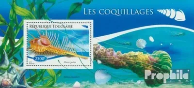 Produktbild von Briefmarken Togo 2015 Mi Block 1123 (kompl. Ausgabe) postfrisch Muscheln