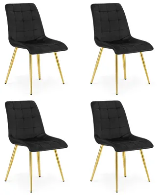 Imagen del producto de Estilo y elegancia: Silla Split - Terciopelo / Patas doradas (4 unidades)
