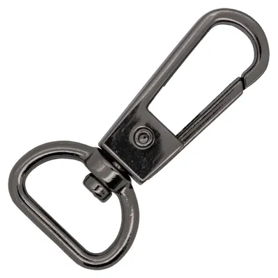 5 Bolzen-Karabiner Karabinerhaken anthrazit 15x45 mm