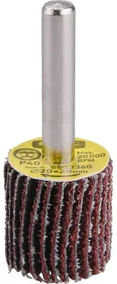 Produktbild von EXTOL PREMIUM Lamellenschleifscheibe auf Schaft, Ø 20x20x6mm, P80