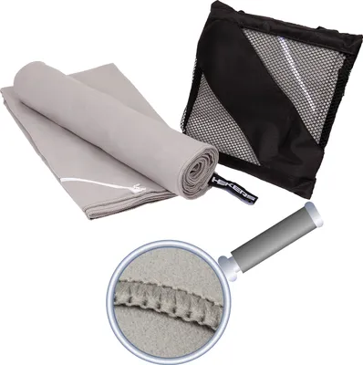 Produktbild von 1 Stück 70x140cm Mikrofaser Sport Handtuch Sporttuch - Farbe: Hellgrau - 3155